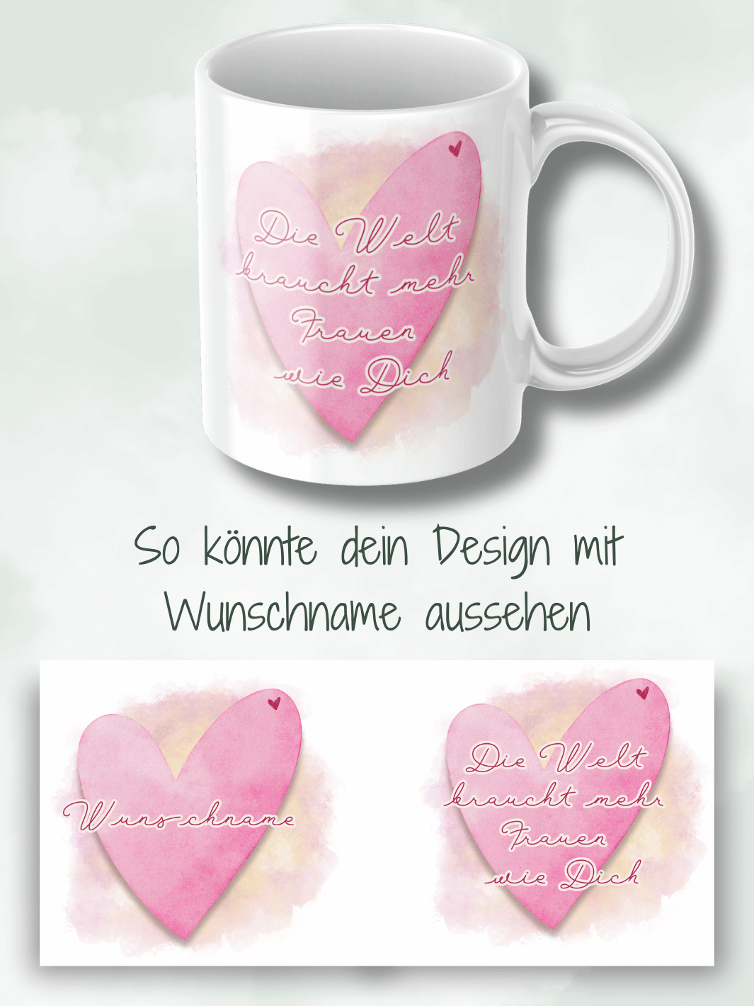 DIE WELT BRAUCHT MEHR FRAUEN WIE DICH Tasse - Alles auf Anfang - personalisierte Geschenke für Frauen