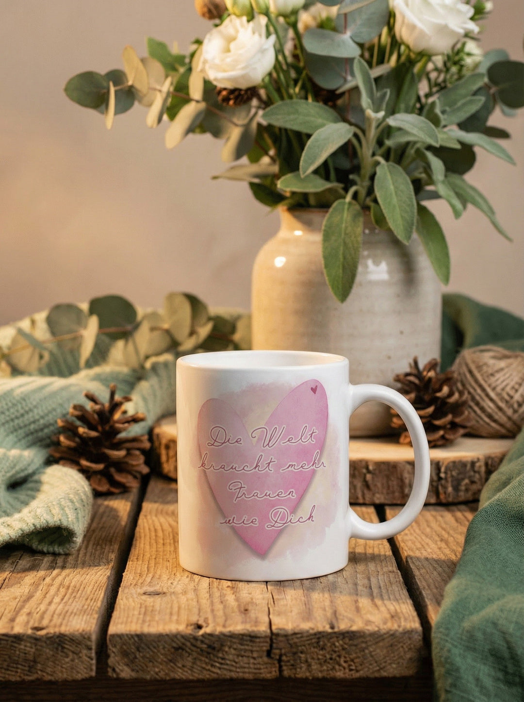 DIE WELT BRAUCHT MEHR FRAUEN WIE DICH Tasse - Alles auf Anfang - personalisierte Geschenke für Frauen