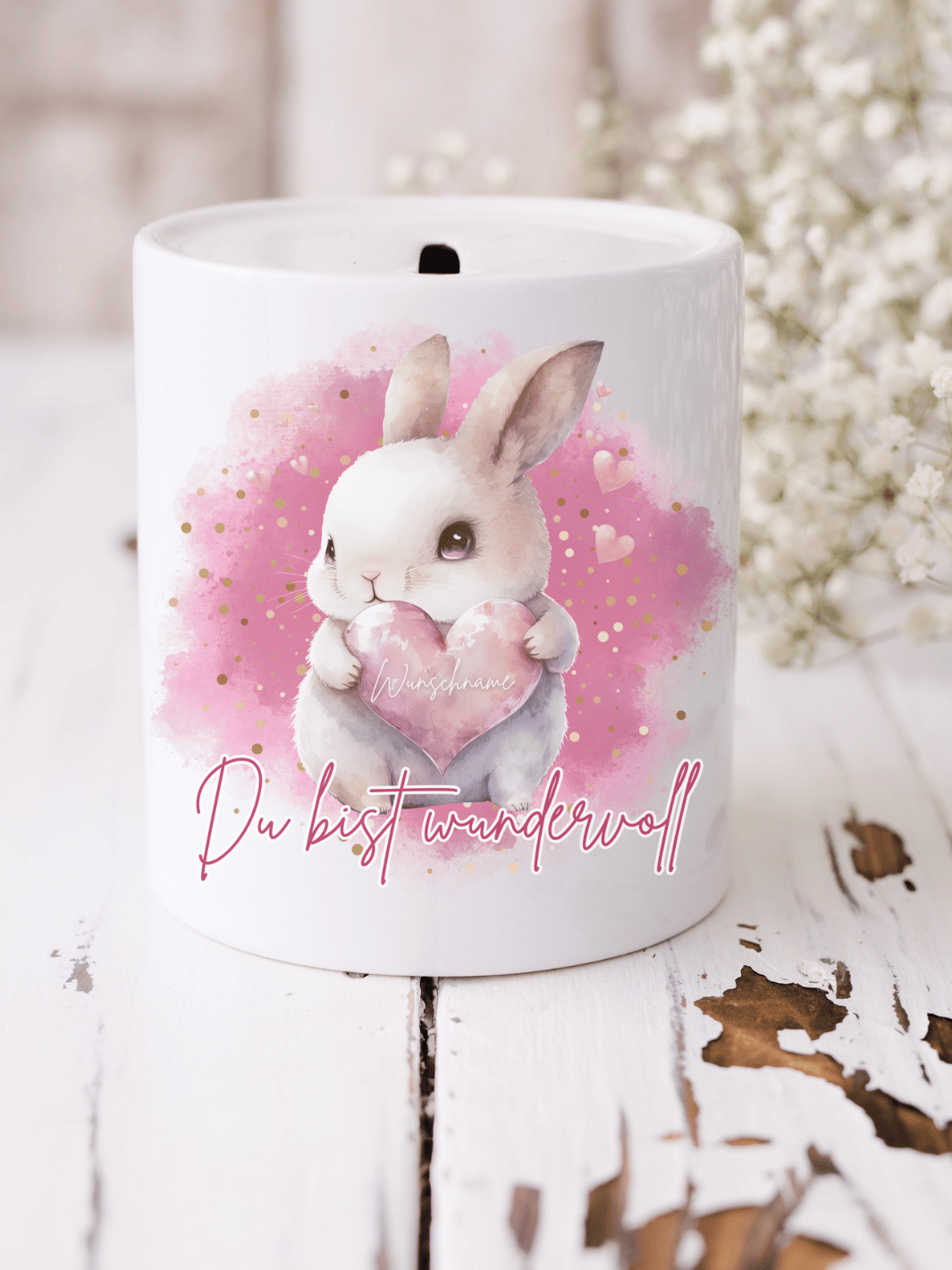 DU BIST WUNDERVOLL Spardose - Alles auf Anfang - personalisierte Geschenke für Frauen