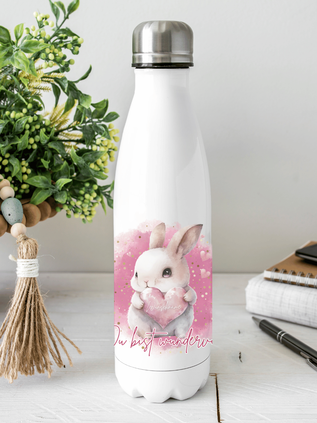 DU BIST WUNDERVOLL Trinkflasche - Alles auf Anfang - personalisierte Geschenke für Frauen