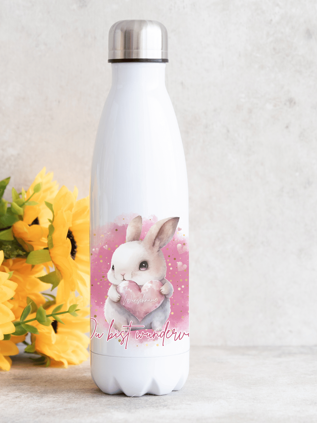DU BIST WUNDERVOLL Trinkflasche - Alles auf Anfang - personalisierte Geschenke für Frauen