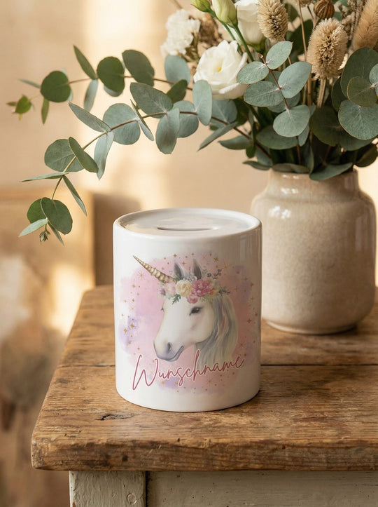 EINHORN Spardose - Alles auf Anfang - personalisierte Geschenke für Frauen