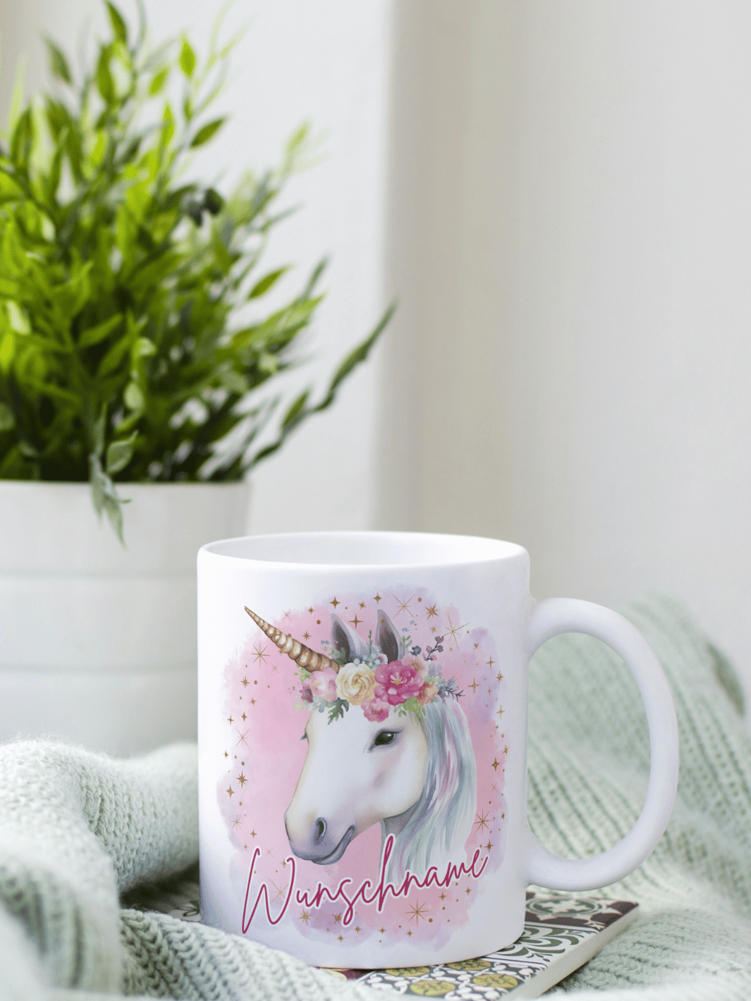 EINHORN Tasse - Alles auf Anfang - personalisierte Geschenke für Frauen