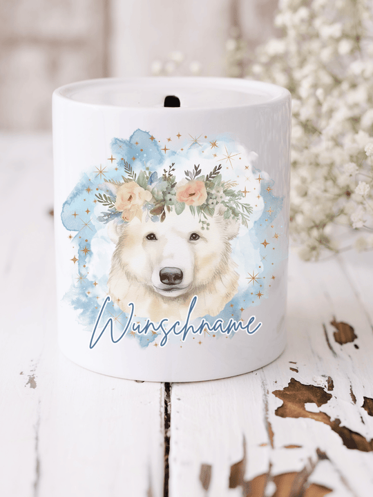 EISBÄR Spardose - Alles auf Anfang - personalisierte Geschenke für Frauen