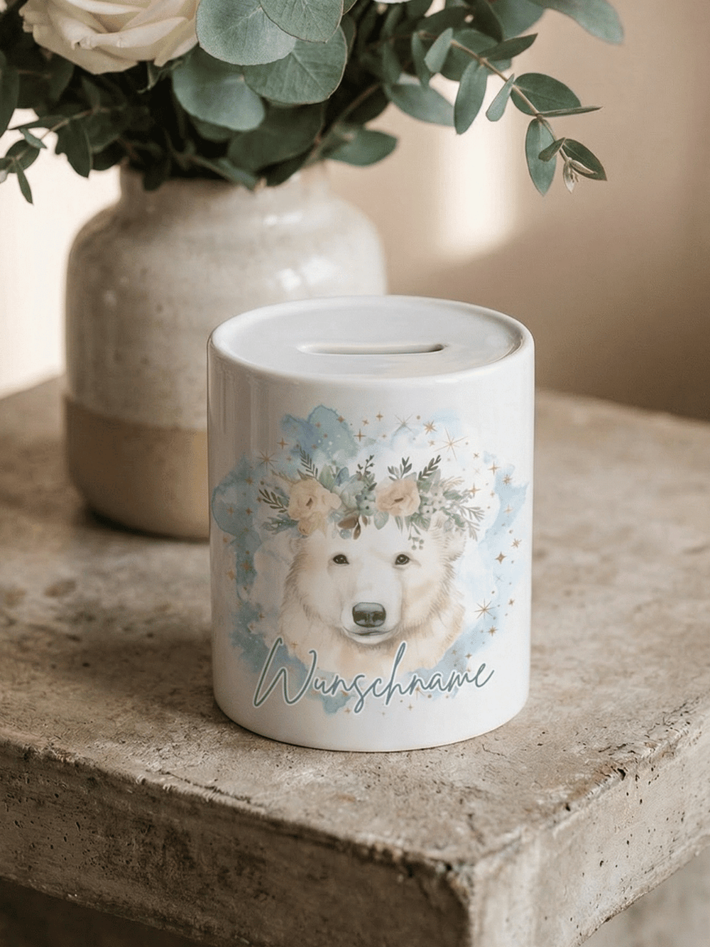 EISBÄR Spardose - Alles auf Anfang - personalisierte Geschenke für Frauen