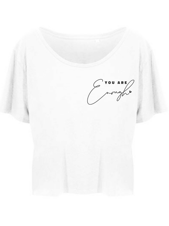 You are enough Damen T-Shirt cropped weiß