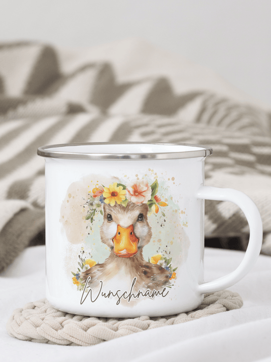 ENTE Emaillebecher - Alles auf Anfang - personalisierte Geschenke für Frauen