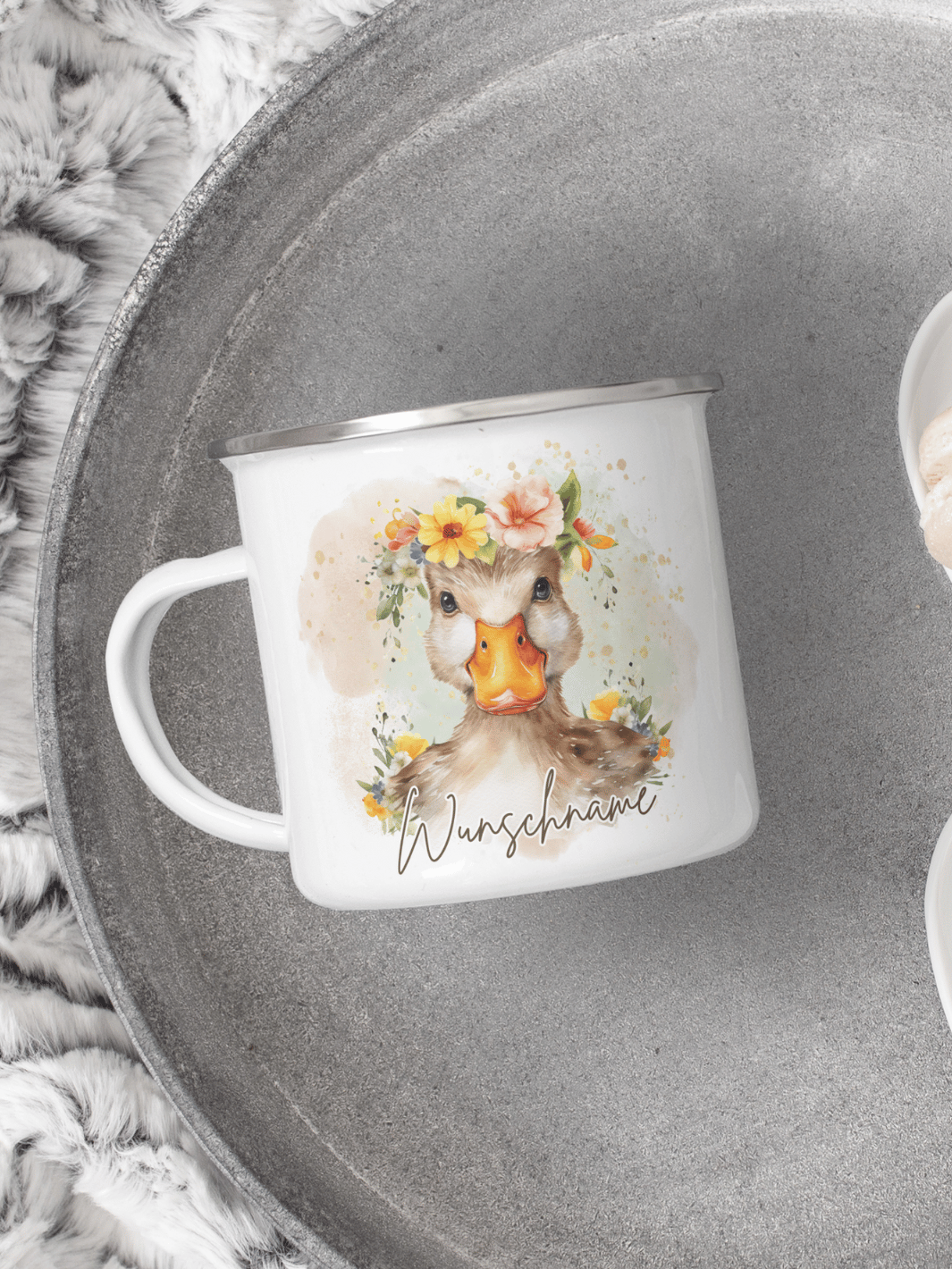 ENTE Emaillebecher - Alles auf Anfang - personalisierte Geschenke für Frauen