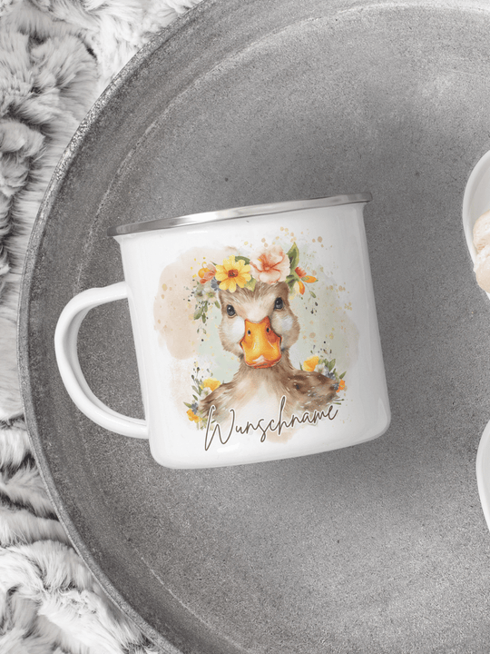 ENTE Emaillebecher - Alles auf Anfang - personalisierte Geschenke für Frauen