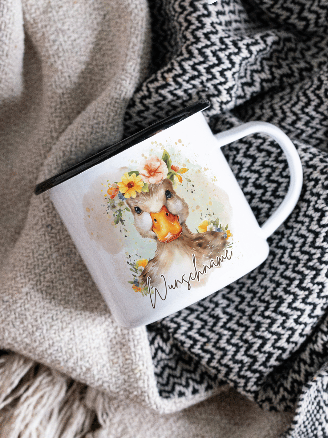 ENTE Emaillebecher - Alles auf Anfang - personalisierte Geschenke für Frauen