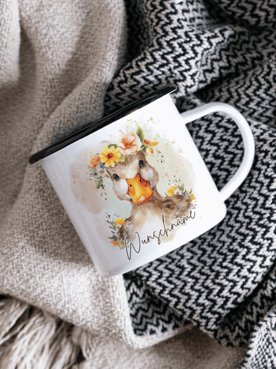 ENTE Emaillebecher - Alles auf Anfang - personalisierte Geschenke für Frauen