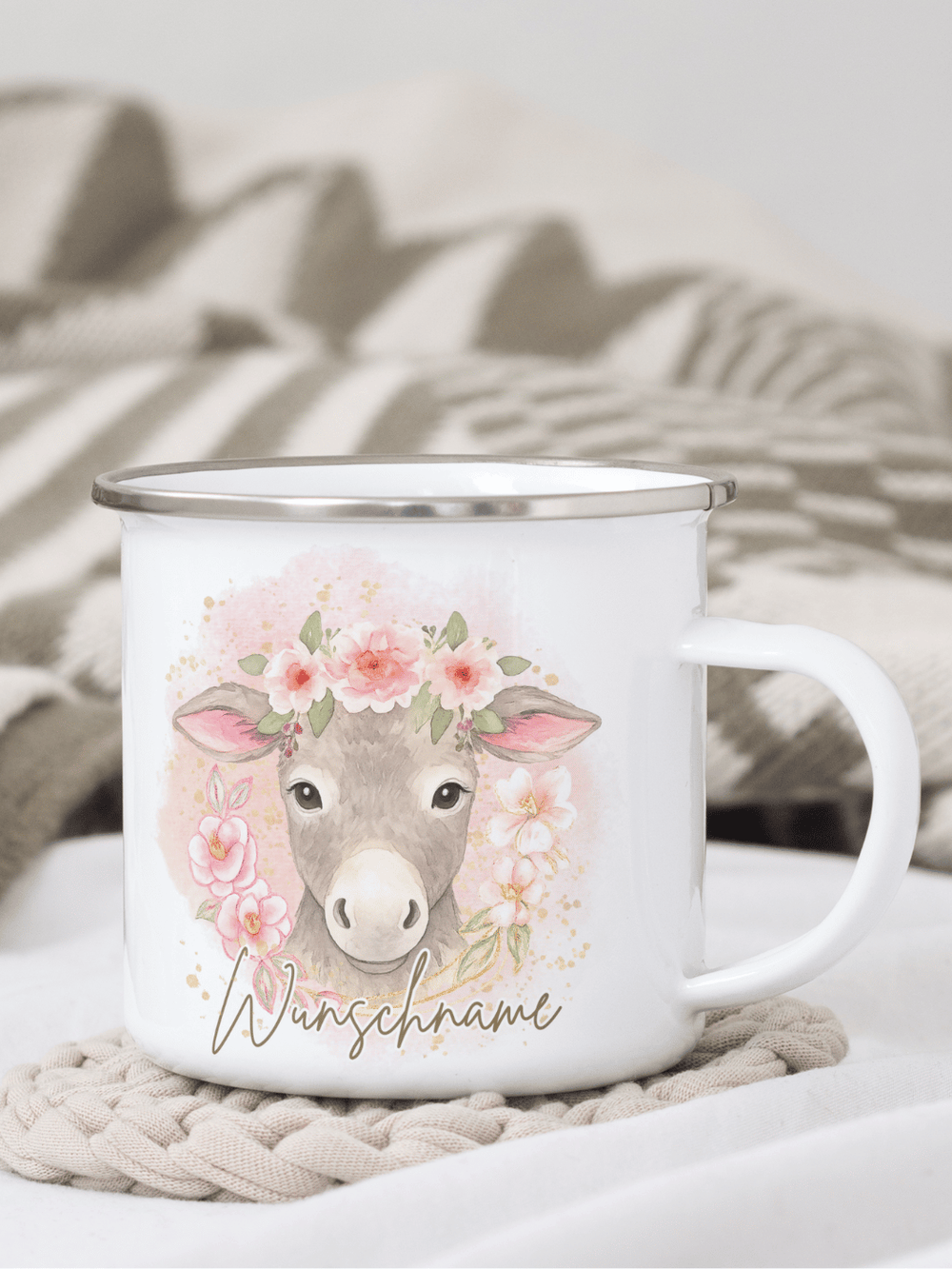 ESEL II Emaillebecher - Alles auf Anfang - personalisierte Geschenke für Frauen