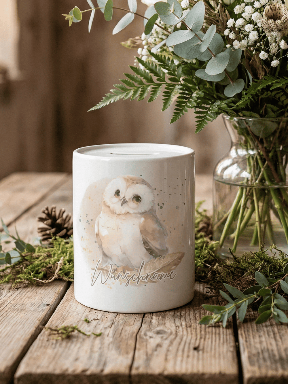 EULE II Spardose - Alles auf Anfang - personalisierte Geschenke für Frauen