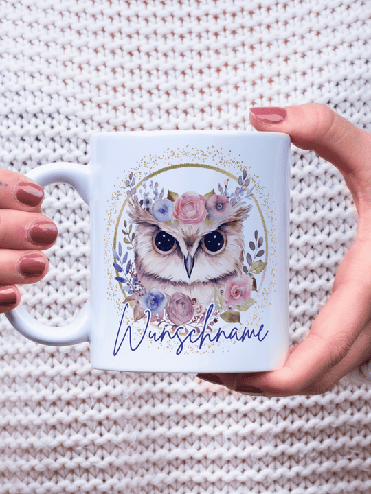 Keramikspardose Eule personalisiert - achtsame Geschenke für Frauen bei Alles auf Anfang in Bedburg, NRW