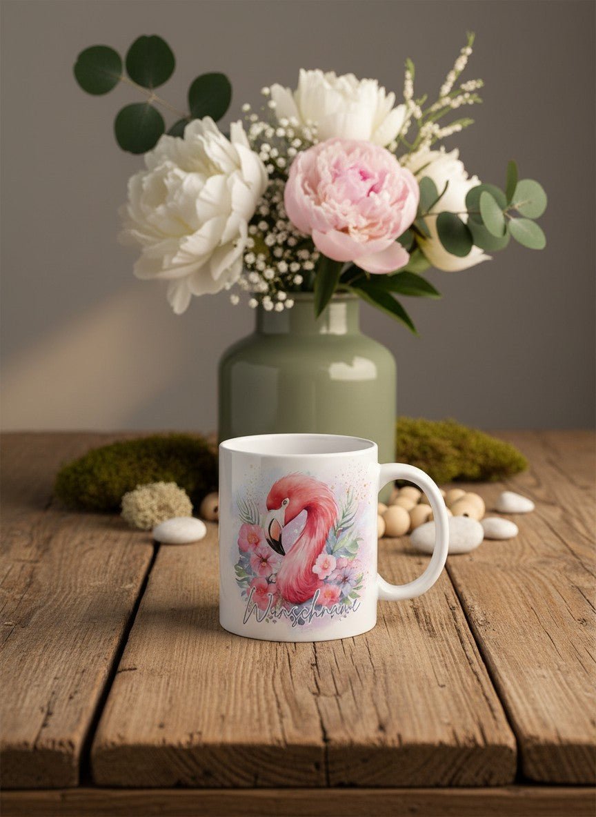 Keramikspardose Flamingo - achtsame Geschenke für Frauen bei Alles auf Anfang in Bedburg, NRW