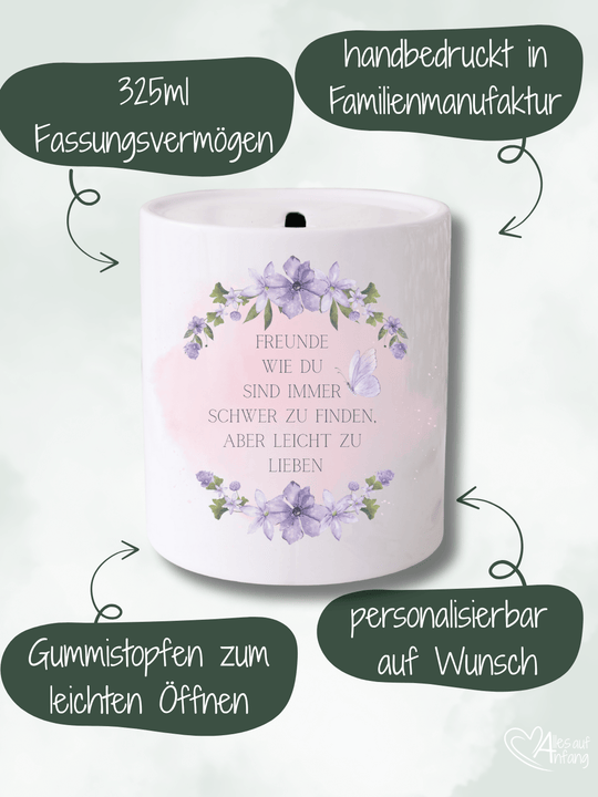FREUNDE WIE DU Spardose - Alles auf Anfang - personalisierte Geschenke für Frauen