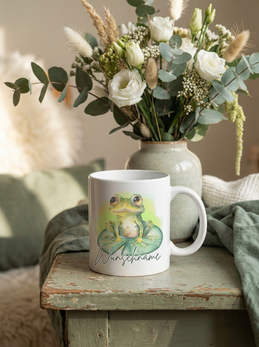 Tasse Frosch personalisiert bei Alles auf Anfang - achtsame Geschenke für Frauen in Bedburg, NRW