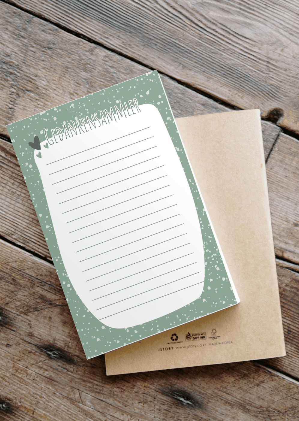 Gedankensammler - Notizblock DIN A5 aus recycelten Papier. Achtsame Geschenke für Frauen - Alles auf Anfang aus Bedburg NRW