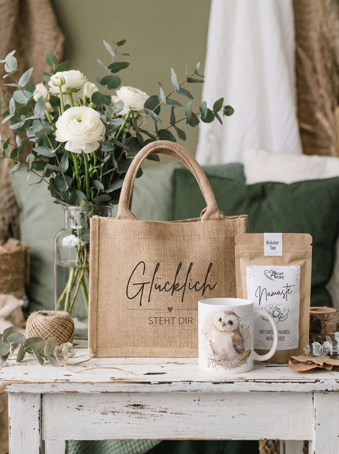 GLÜCKLICH STEHT DIR Geschenk - Set - Alles auf Anfang - personalisierte Geschenke für Frauen