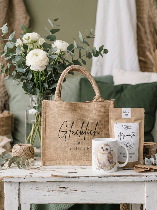 GLÜCKLICH STEHT DIR Geschenk - Set - Alles auf Anfang - personalisierte Geschenke für Frauen