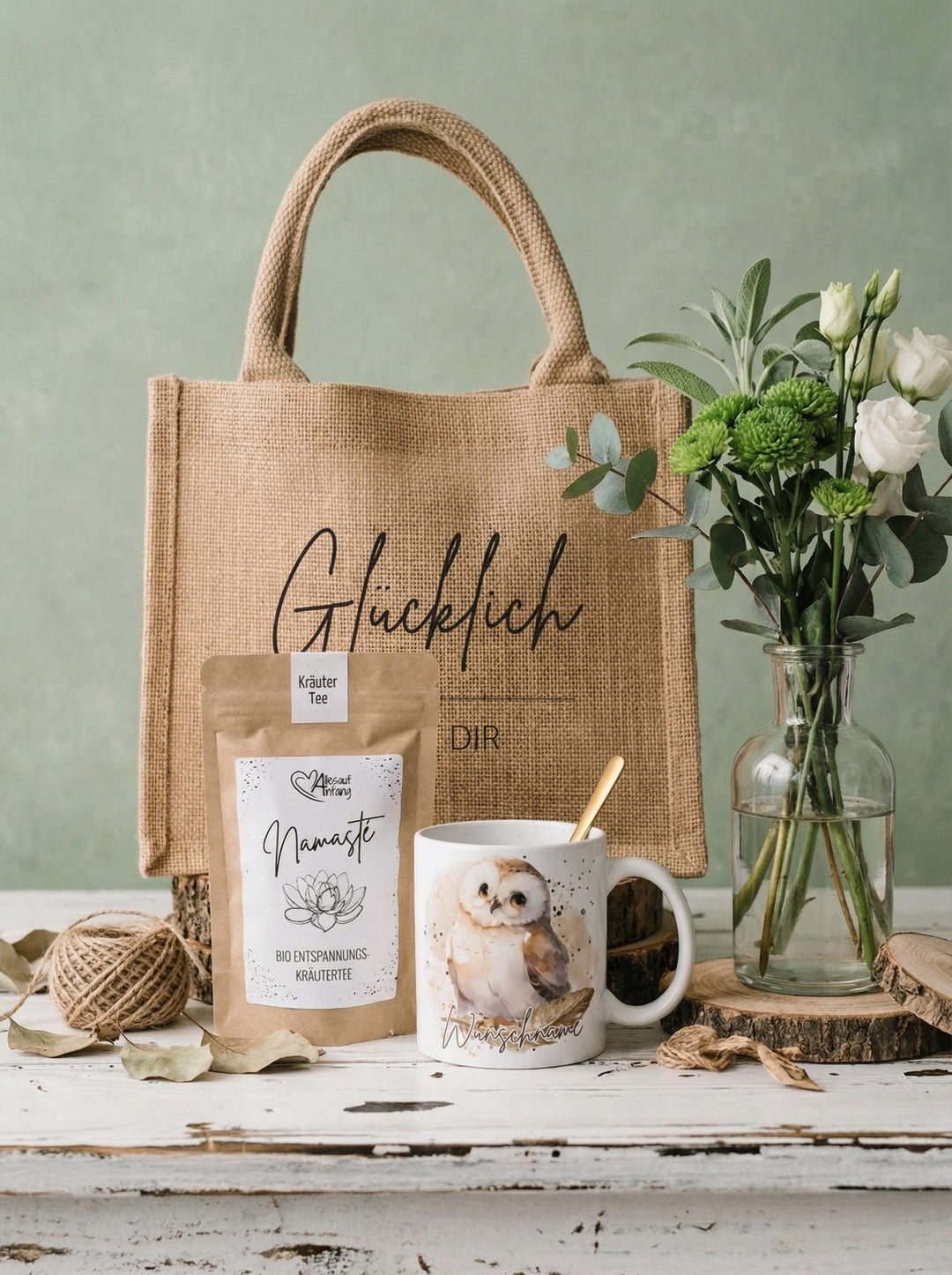 GLÜCKLICH STEHT DIR Geschenk - Set - Alles auf Anfang - personalisierte Geschenke für Frauen