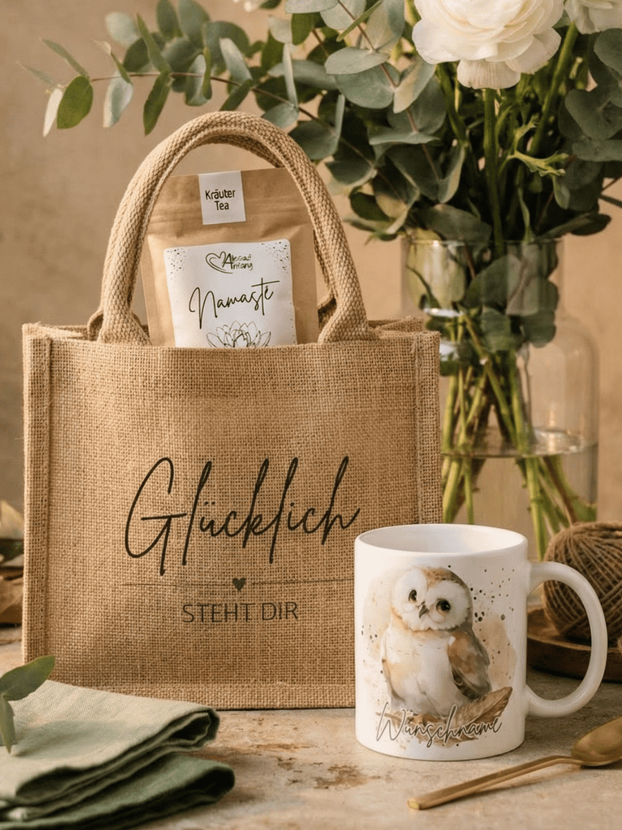 GLÜCKLICH STEHT DIR Geschenk - Set - Alles auf Anfang - personalisierte Geschenke für Frauen