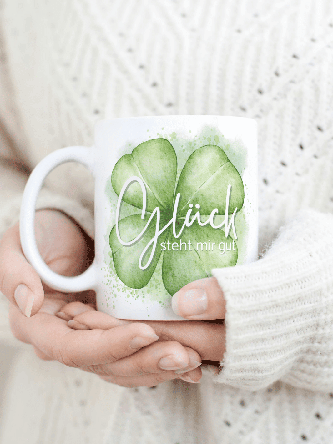 Keramiktasse Glück steht mir - achtsame Geschenke für Frauen bei Alles auf Anfang, Bedburg NRW