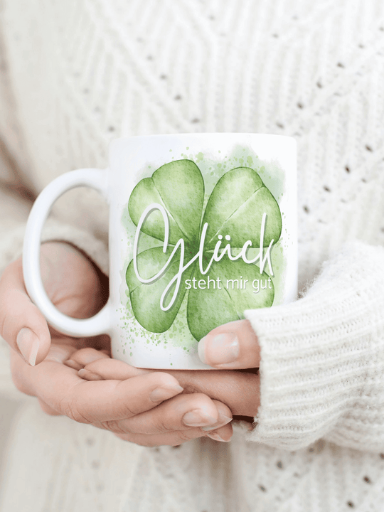 Keramiktasse Glück steht mir - achtsame Geschenke für Frauen bei Alles auf Anfang, Bedburg NRW