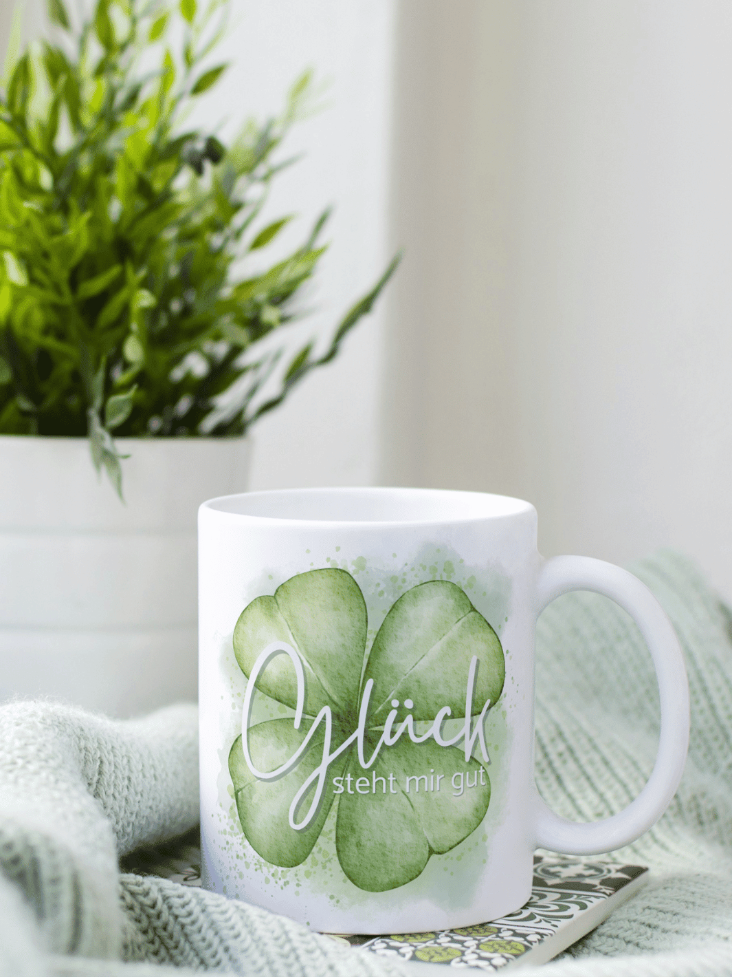 Keramiktasse Glück steht mir - achtsame Geschenke für Frauen bei Alles auf Anfang, Bedburg NRW