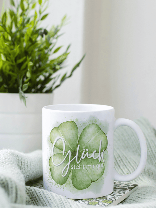 Keramiktasse Glück steht mir - achtsame Geschenke für Frauen bei Alles auf Anfang, Bedburg NRW