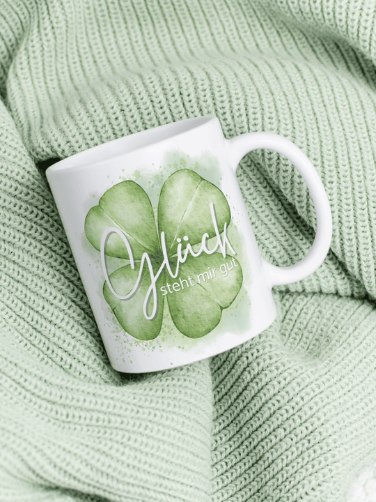 Keramiktasse Glück steht mir - achtsame Geschenke für Frauen bei Alles auf Anfang, Bedburg NRW
