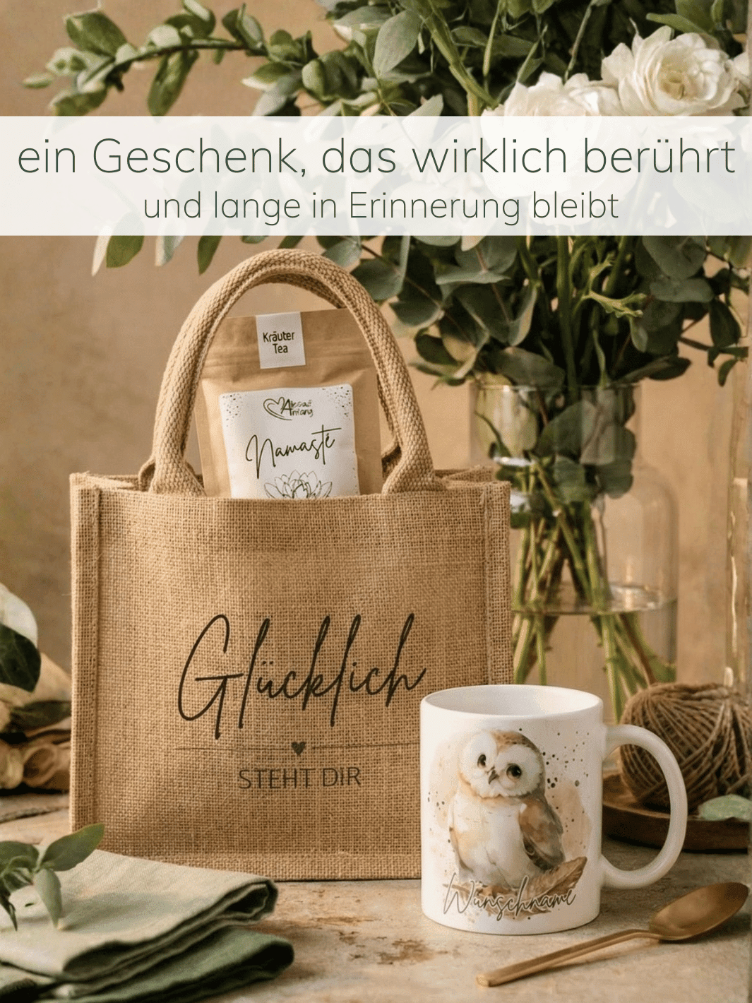 GLÜCKLICH STEHT DIR Geschenkset. Personalisierte, achtsame Geschenke für Frauen bei Alles auf Anfang in Bedburg, NRW