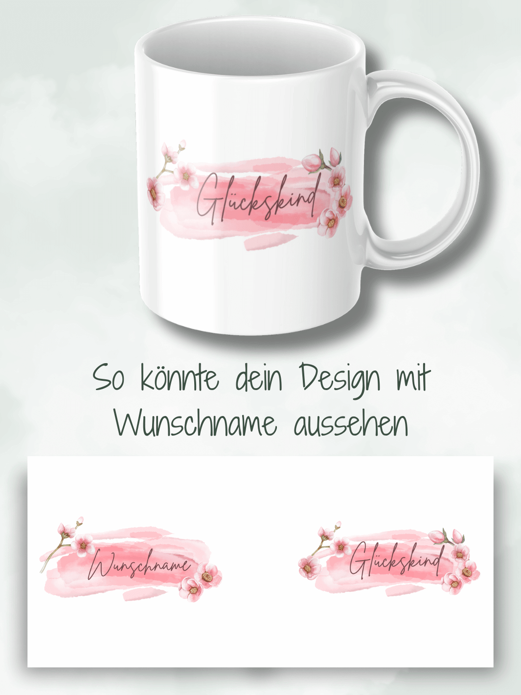 Glückskind Tasse personalisierbar - Alles auf Anfang - Geschenke für Herz &amp; Seele - Geschenkidee Freundin