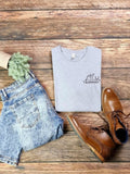 HEARTBREAKER | Herren T-Shirt rolled arms | graumeliert | S (Musterverkauf)