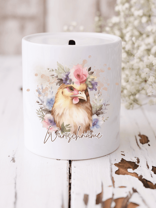 HUHN Spardose - Alles auf Anfang - personalisierte Geschenke für Frauen