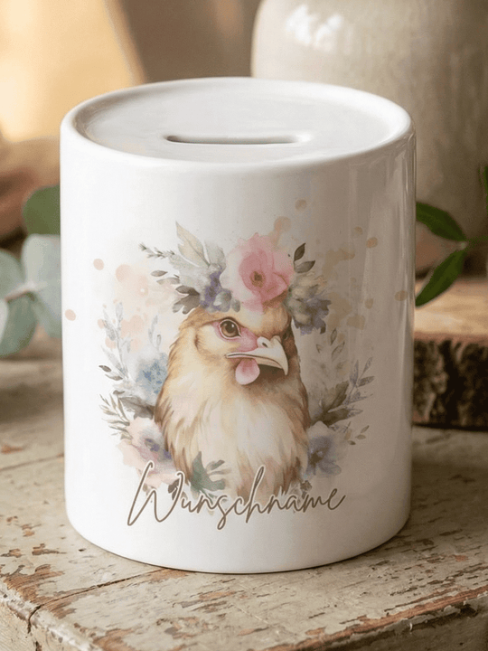 HUHN Spardose - Alles auf Anfang - personalisierte Geschenke für Frauen