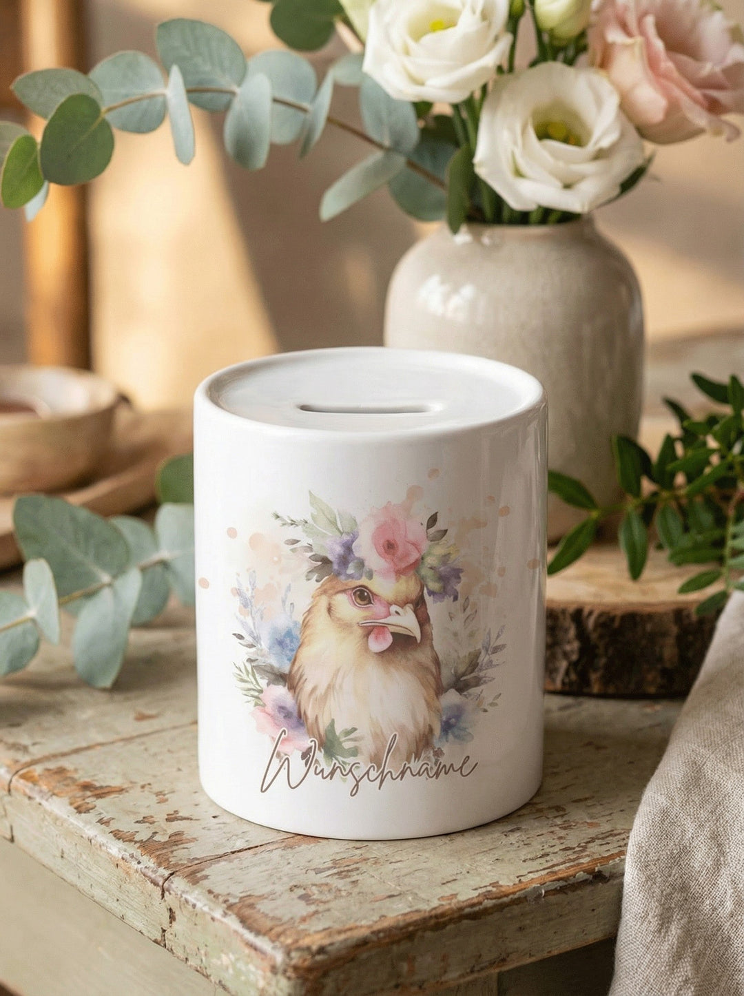 HUHN Spardose - Alles auf Anfang - personalisierte Geschenke für Frauen