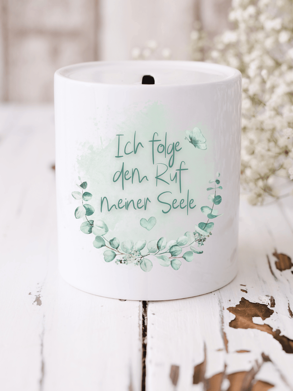 ICH FOLGE DEM RUF MEINER SEELE Spardose - Alles auf Anfang - personalisierte Geschenke für Frauen