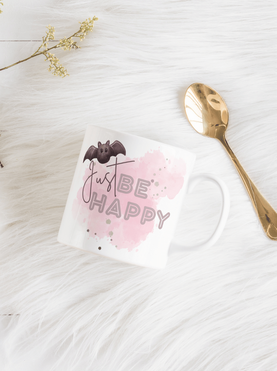 BE HAPPY Tasse (personalisierbar)