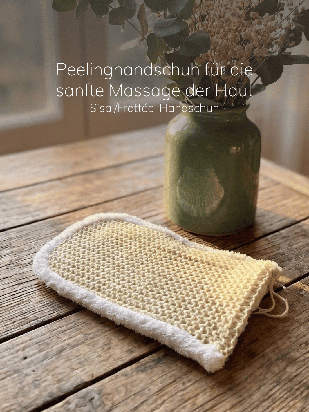 Peelinghandschuh im KLEINE AUSZEIT Geschenkset von Alles auf Anfang - achtsame Geschenke für Frauen aus Bedburg, NRW