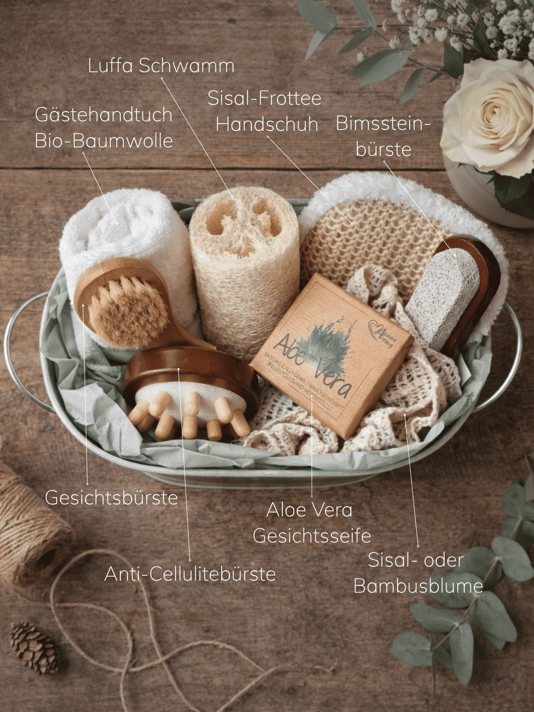 Erklärung Inhalt Wellness Geschenkset - achtsame Geschenke für Frauen bei Alles auf Anfang in Bedburg, NRW