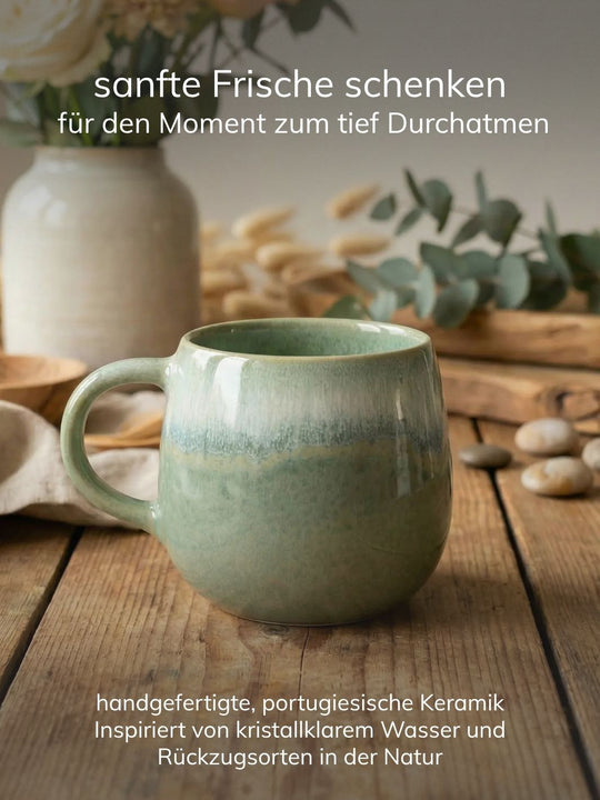 Keramiktasse Ocean - achtsame Geschenke für Frauen bei Alles auf Anfang aus Bedburg NRW