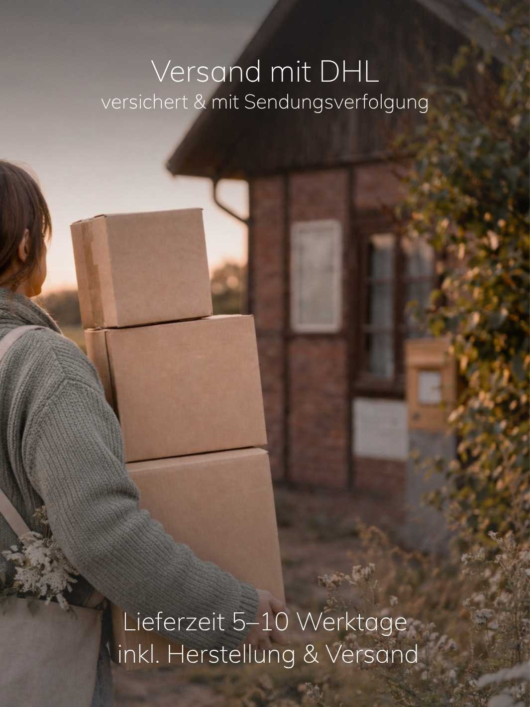 Versand mit DHL versichert bei Alles auf Anfang. Achtsame Geschenke für Frauen in Bedburg, NRW