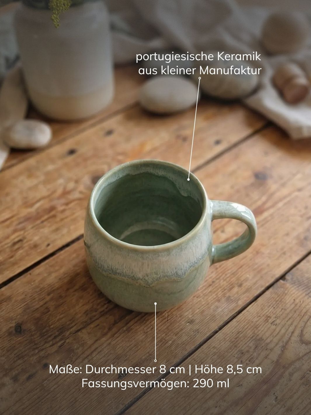 Keramiktasse Ocean - achtsame Geschenke für Frauen bei Alles auf Anfang aus Bedburg NRW