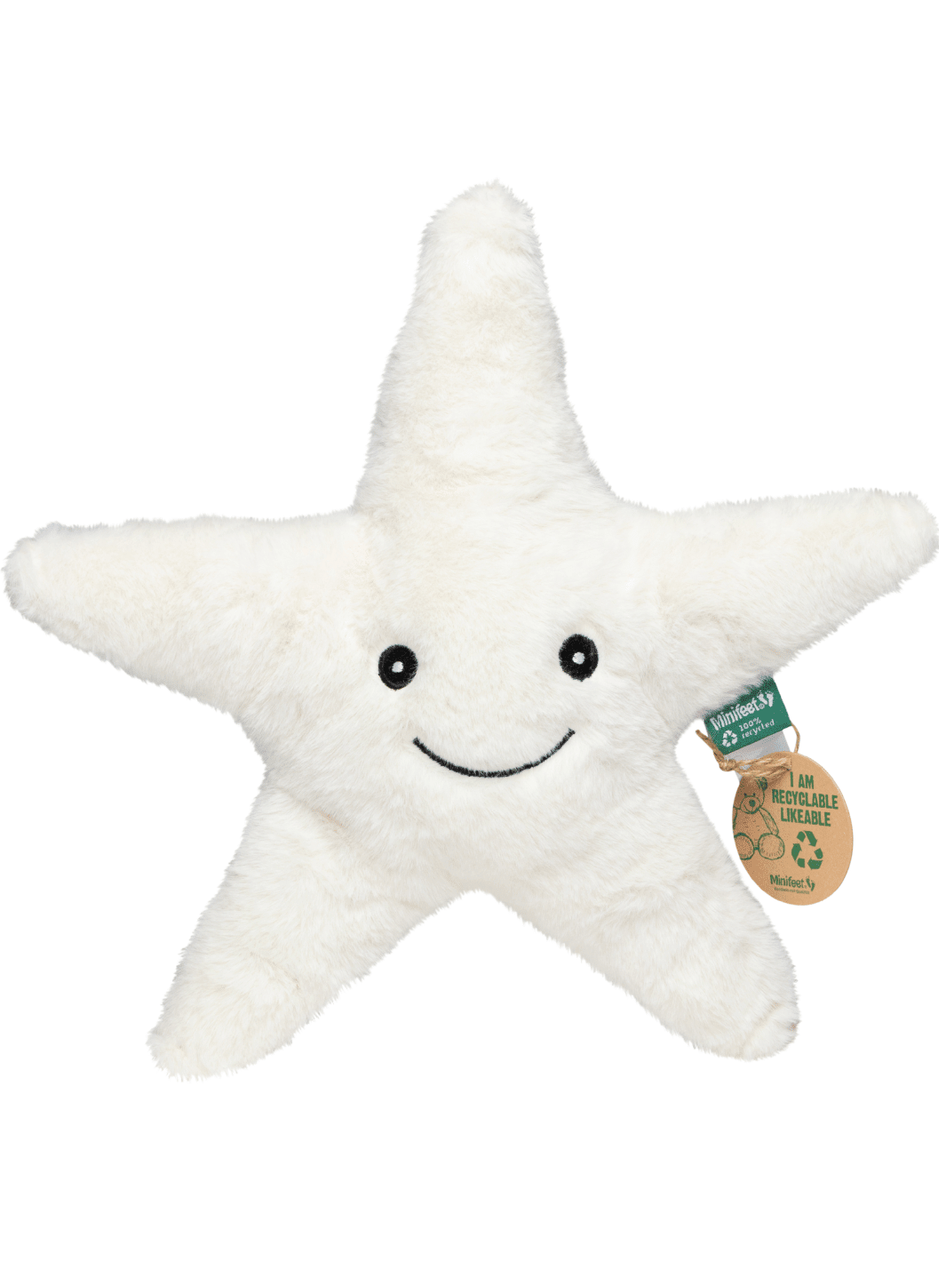 Stofftier Seestern MONI creme ideal als Geschenk zur Geburt, Taufe und für Babys