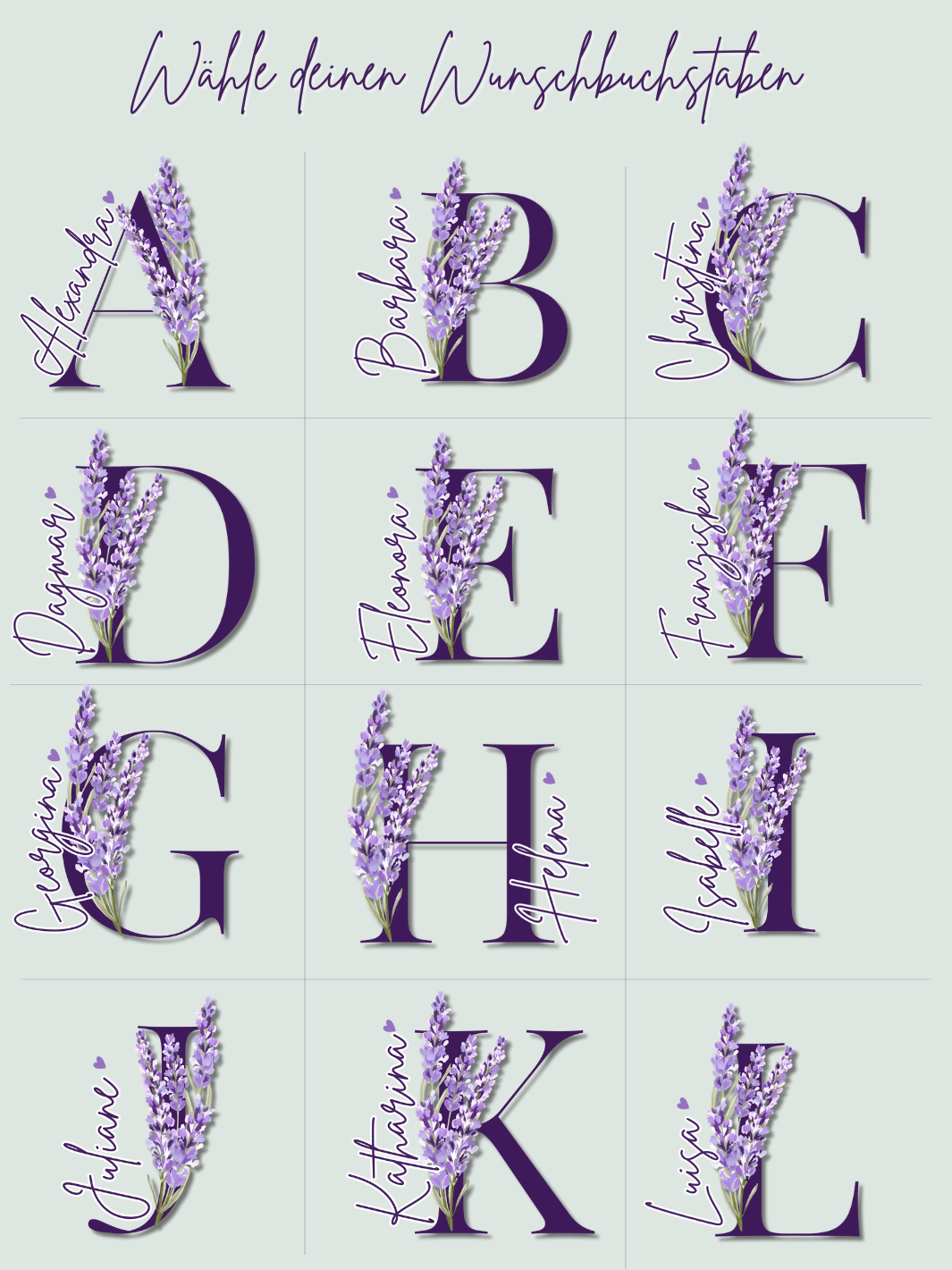 LAVENDEL BUCHSTABE Spardose - Alles auf Anfang - personalisierte Geschenke für Frauen