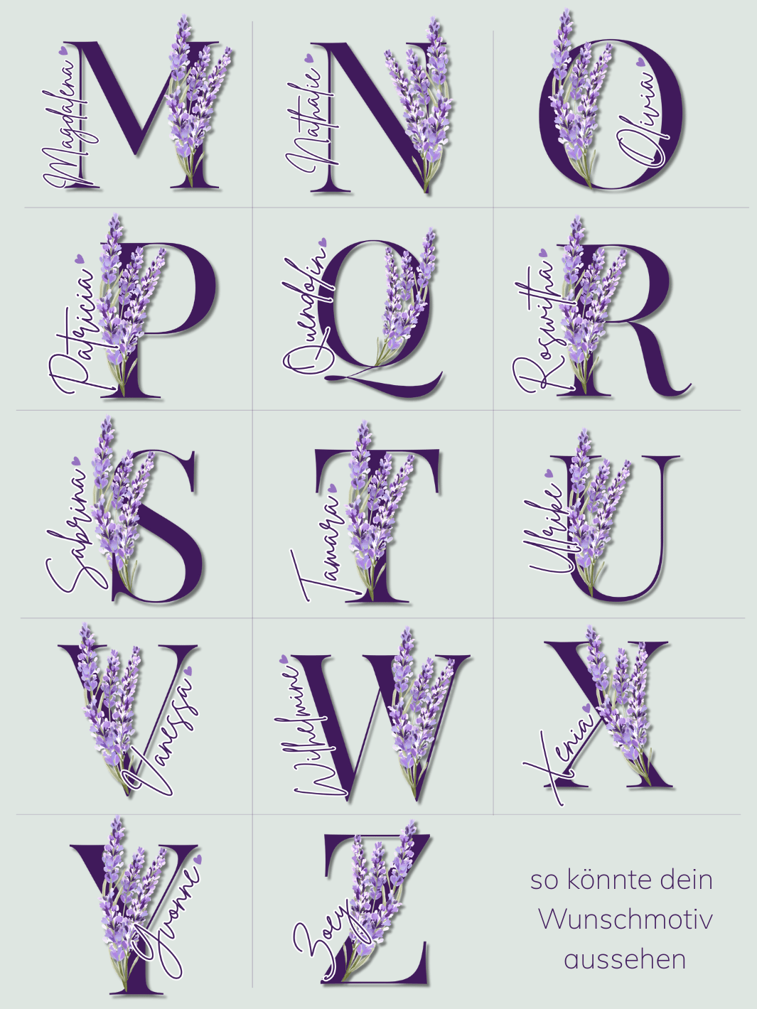 LAVENDEL BUCHSTABE Spardose - Alles auf Anfang - personalisierte Geschenke für Frauen