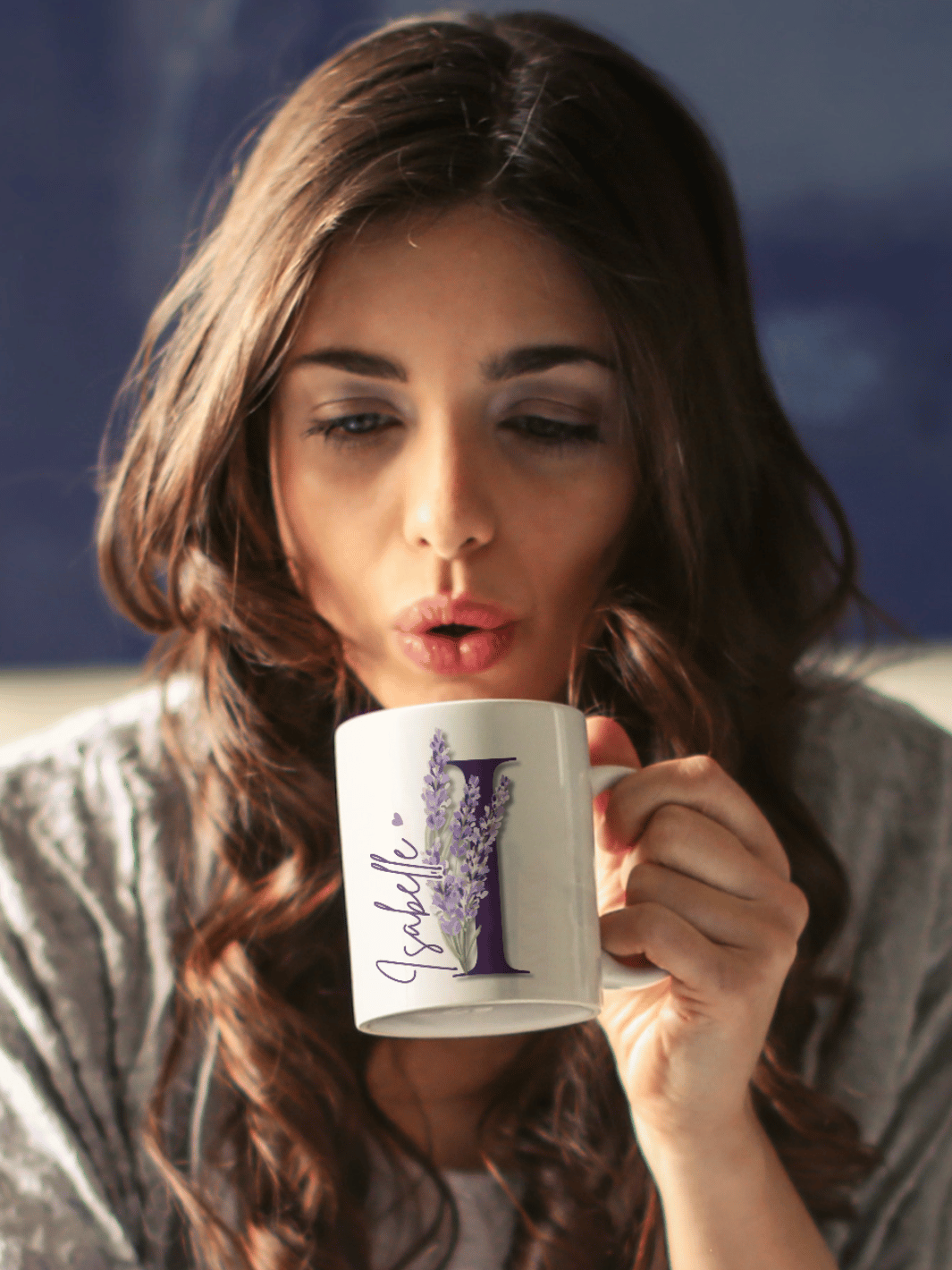 LAVENDEL BUCHSTABE Tasse - Alles auf Anfang - personalisierte Geschenke für Frauen