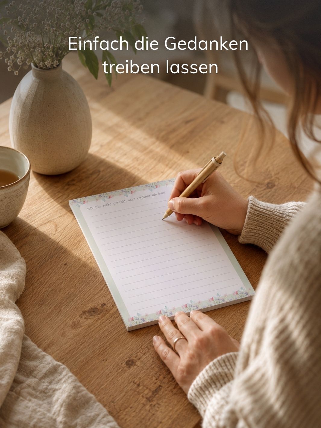 Notizblock DIN A5 "Perfekt". Achtsame Geschenke für Frauen bei Alles auf Anfang, Bedburg NRW