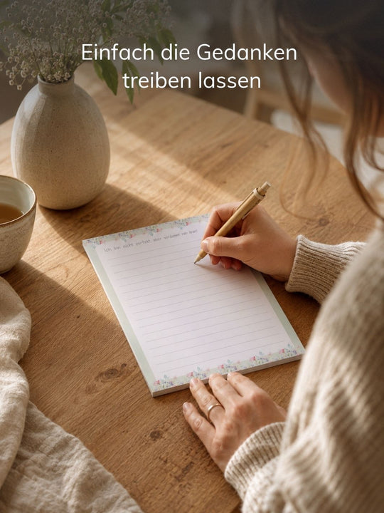 Notizblock DIN A5 "Perfekt". Achtsame Geschenke für Frauen bei Alles auf Anfang, Bedburg NRW